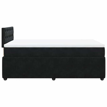Boxspringbett mit Matratze Schwarz 120x190 cm Samt