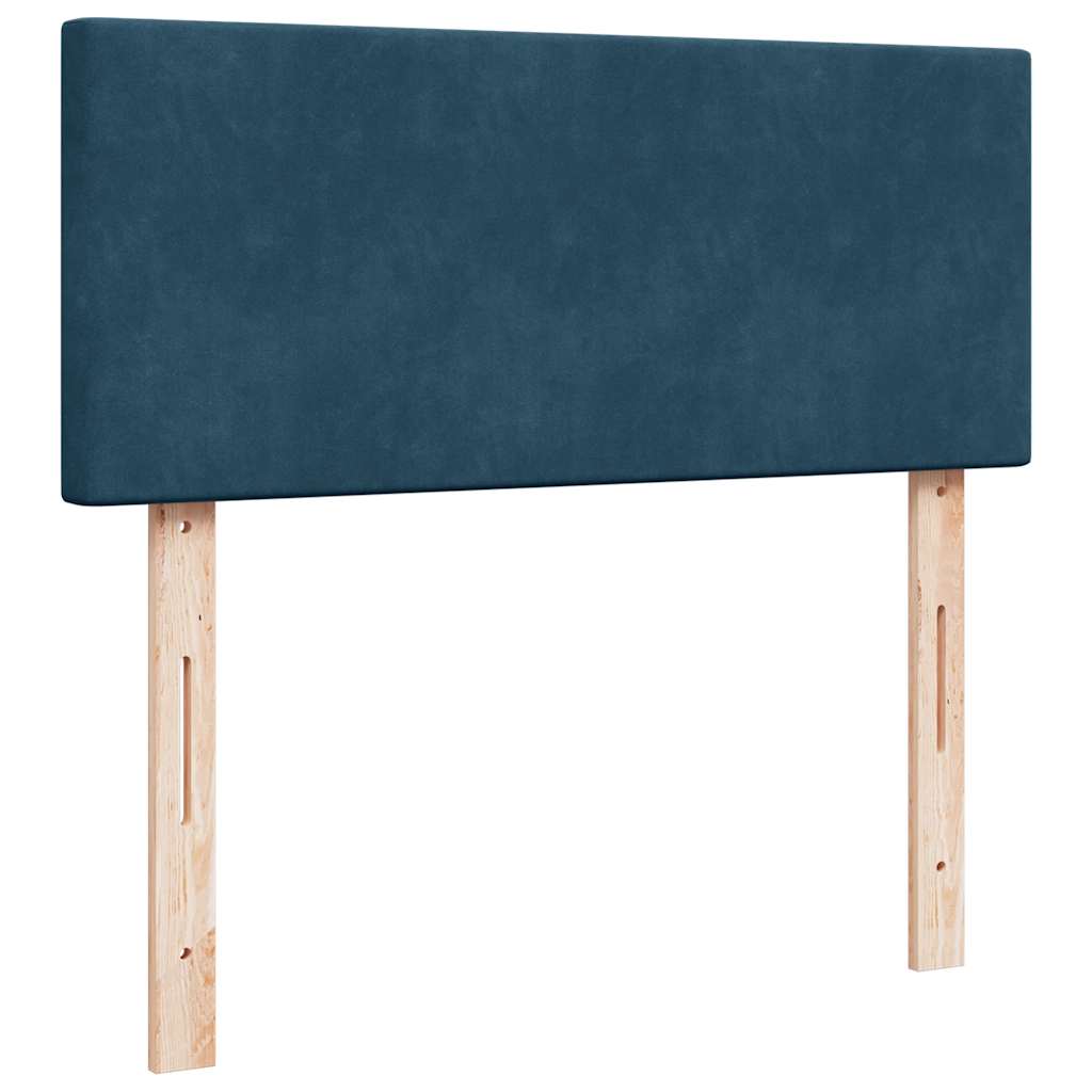 Boxspringbett mit Matratze Blau 120x200 cm Samt