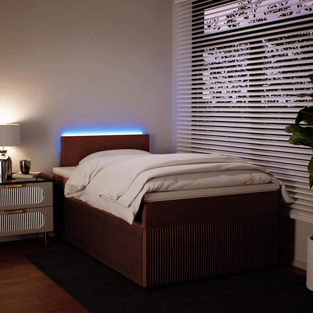 Boxspringbett mit Matratze Rosa 120x200 cm Samt