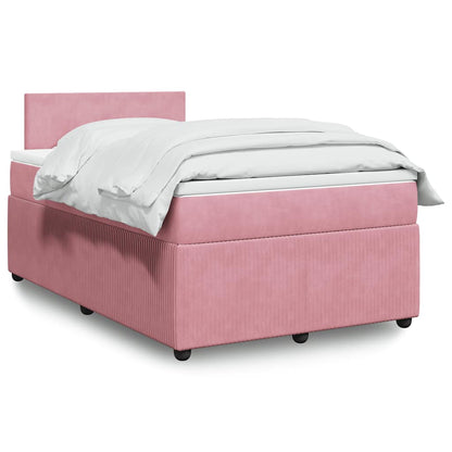 Boxspringbett mit Matratze Rosa 120x200 cm Samt