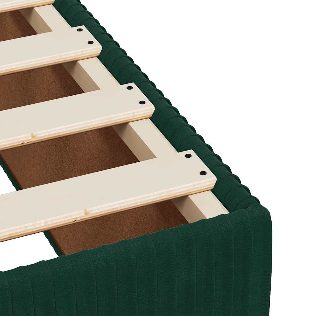 Boxspringbett mit Matratze Dunkelgrün 120x200 cm Samt
