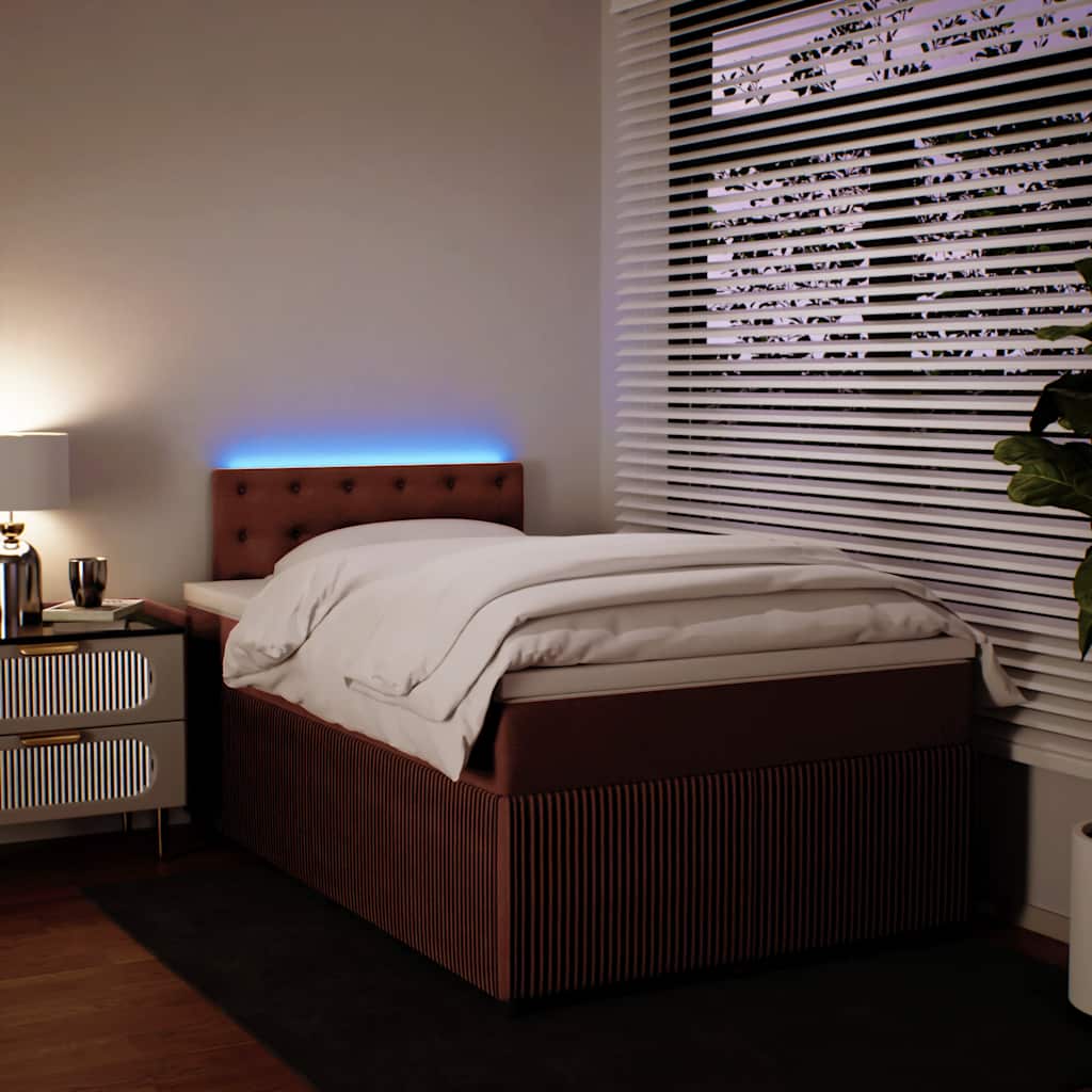 Boxspringbett mit Matratze Rosa 120x200 cm Samt