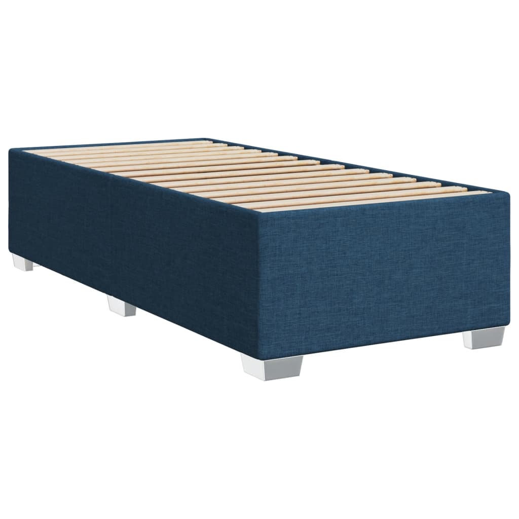 Boxspringbett mit Matratze Blau 80x200 cm Stoff