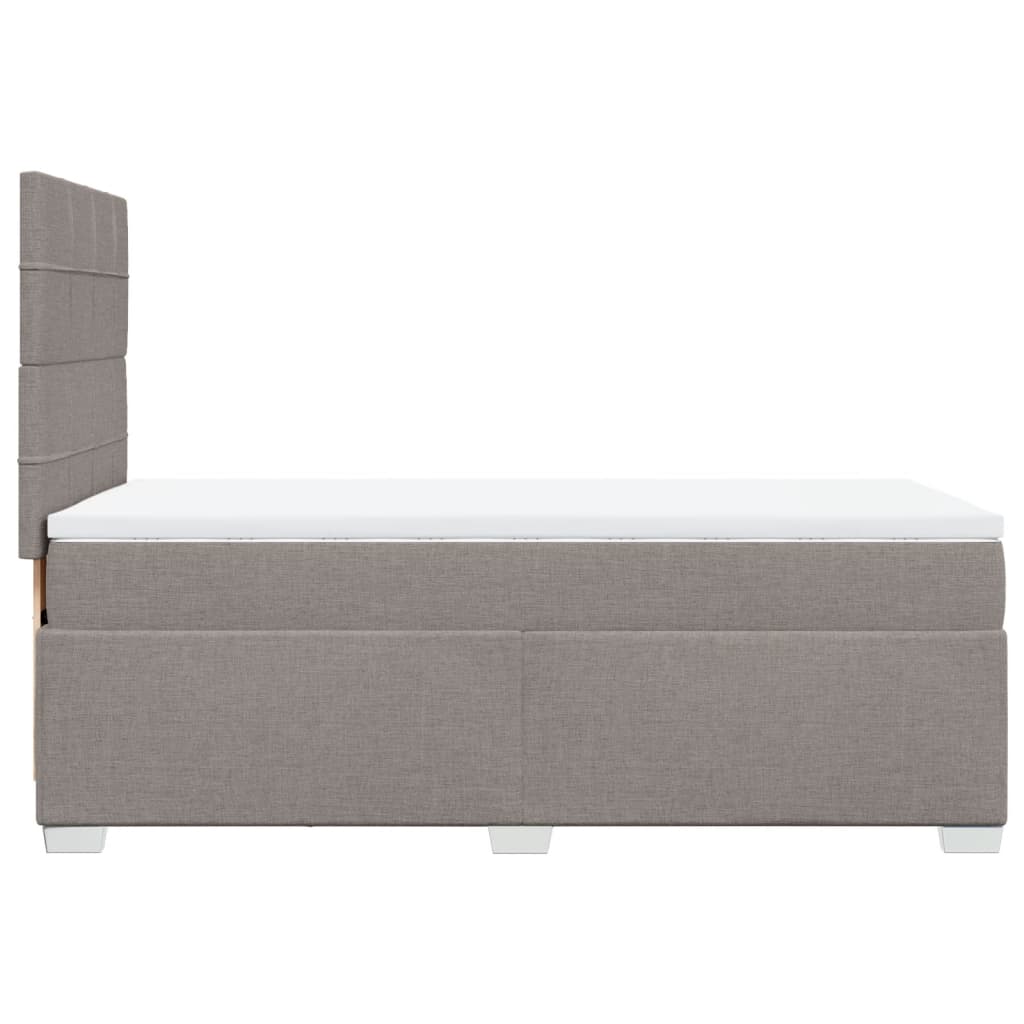 Boxspringbett mit Matratze Taupe 80x200 cm Stoff