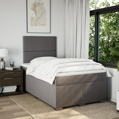 Boxspringbett mit Matratze Taupe 120x190 cm Stoff