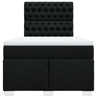 Boxspringbett mit Matratze Schwarz 120x190 cm Stoff