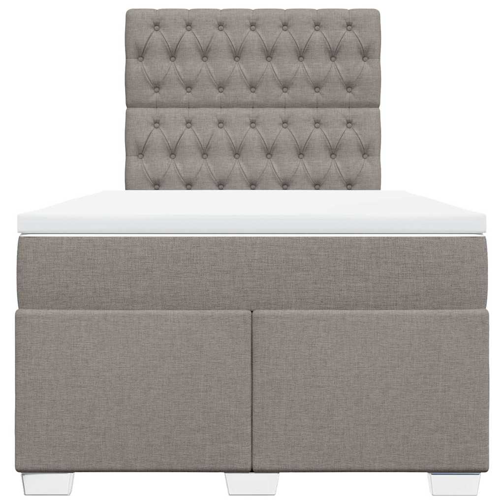 Boxspringbett mit Matratze Taupe 120x190 cm Stoff