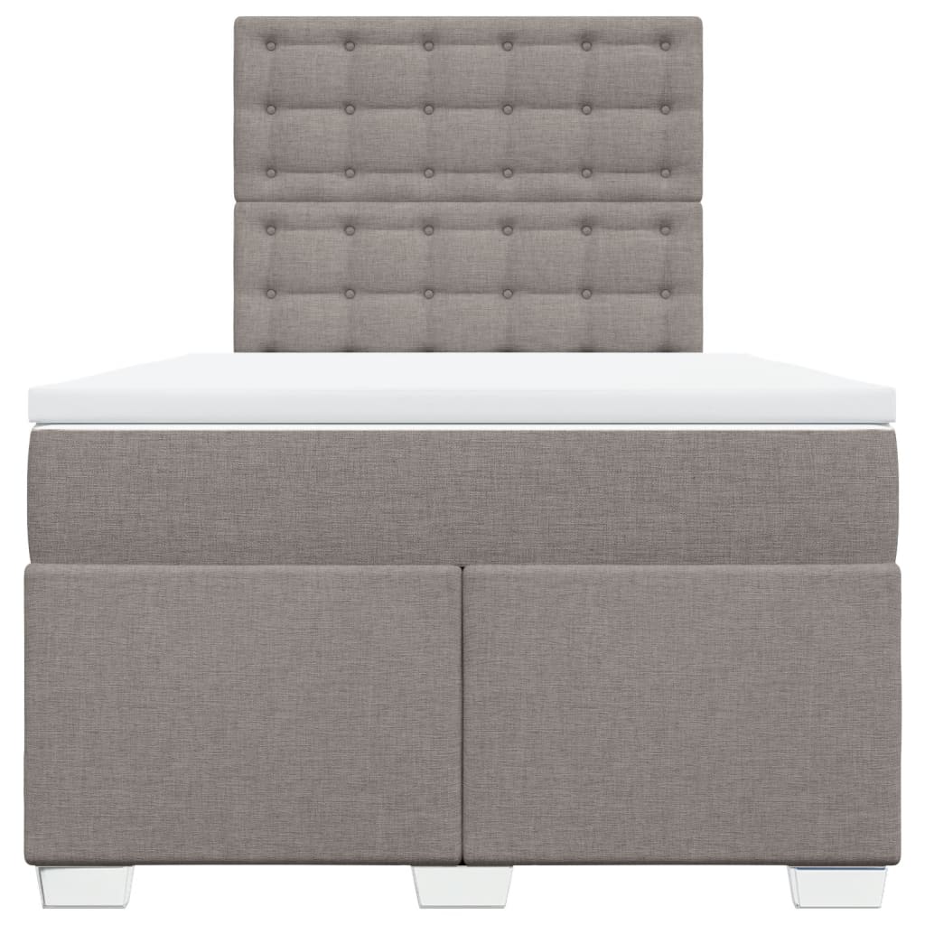 Boxspringbett mit Matratze Taupe 120x190 cm Stoff