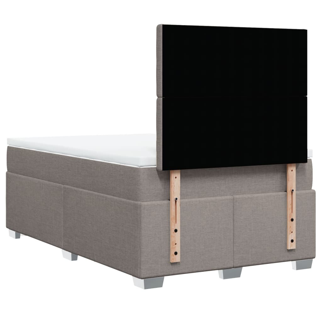 Boxspringbett mit Matratze Taupe 120x190 cm Stoff
