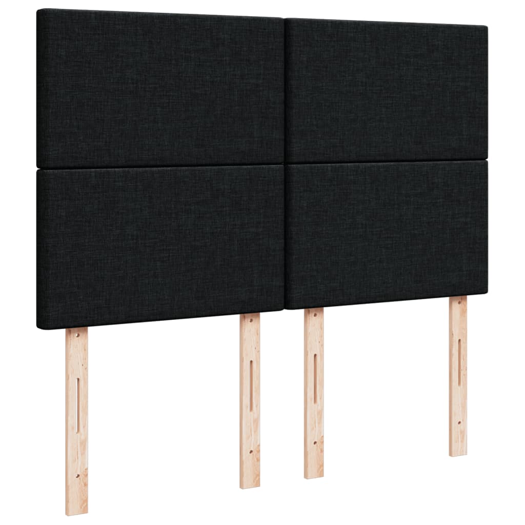 Box spring bed with mattress black 160x200 cm fabric
