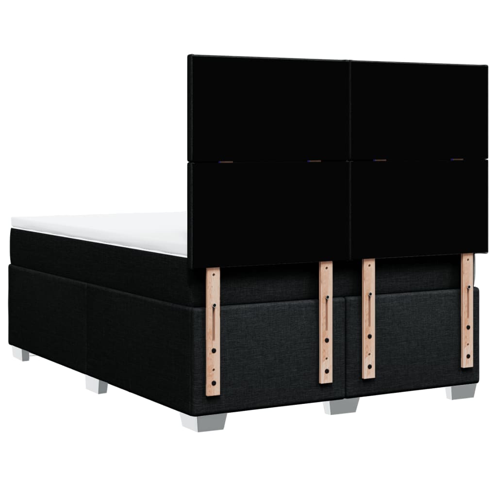 Box spring bed with mattress black 160x200 cm fabric