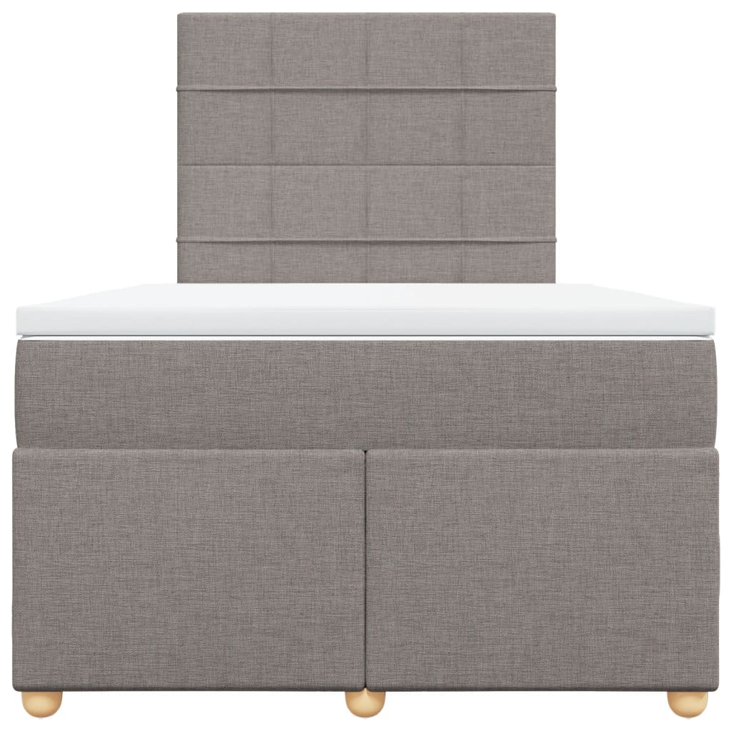 Boxspringbett mit Matratze Taupe 120x190 cm Stoff