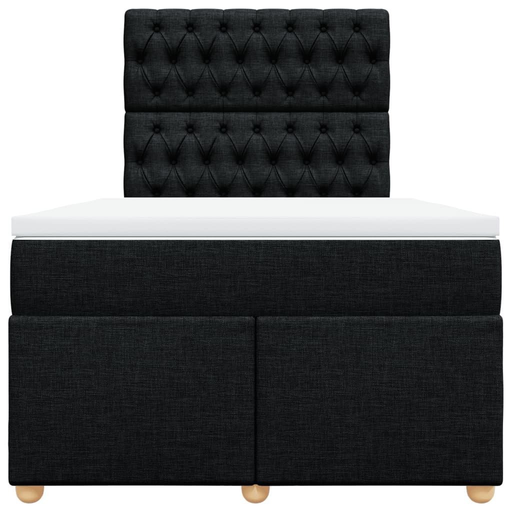 Boxspringbett mit Matratze Schwarz 120x190 cm Stoff