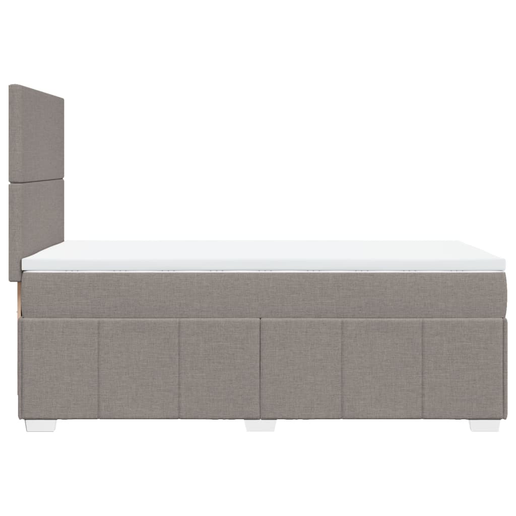 Boxspringbett mit Matratze Taupe 80x200 cm Stoff