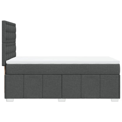 Boxspringbett mit Matratze Dunkelgrau 90x190 cm Stoff