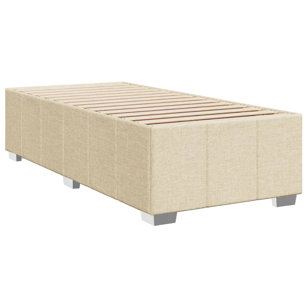 Boxspringbett mit Matratze Creme 90x190 cm Stoff