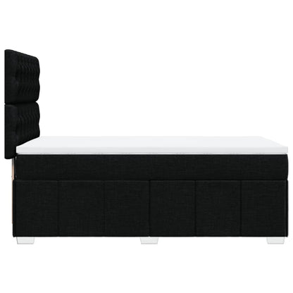 Boxspringbett mit Matratze Schwarz 100x200 cm Stoff