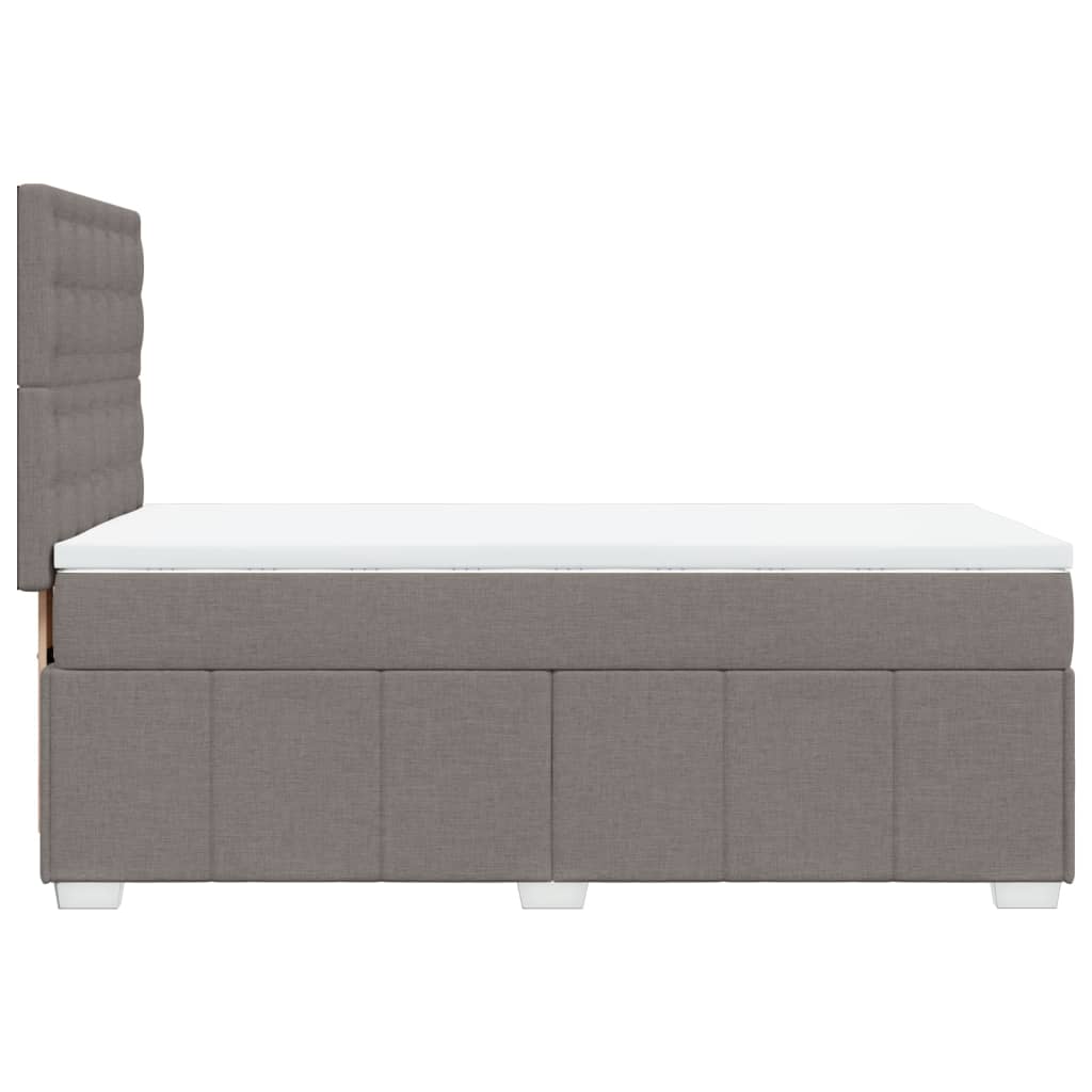 Boxspringbett mit Matratze Taupe 100x200 cm Stoff