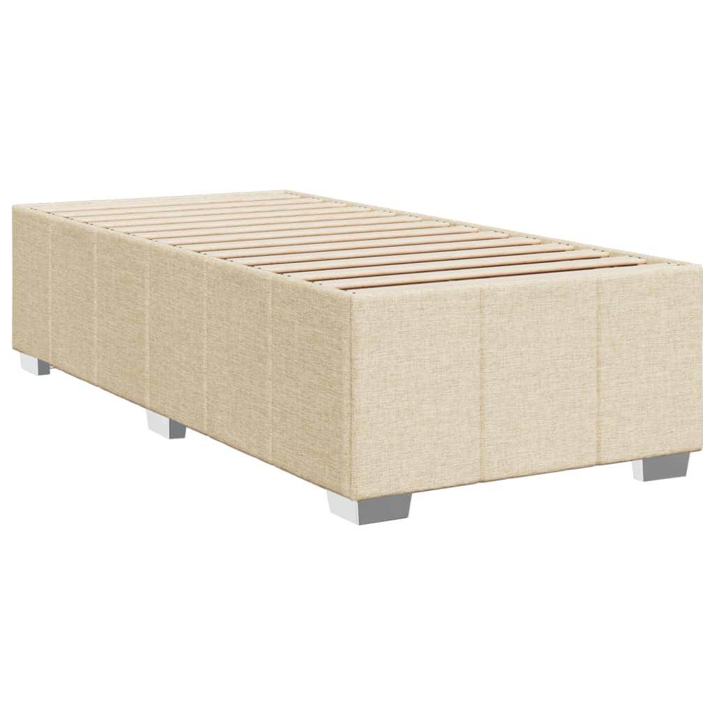 Boxspringbett mit Matratze Creme 100x200 cm Stoff