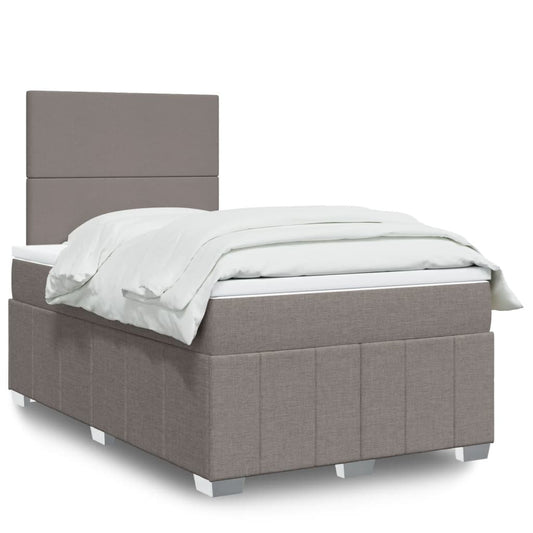 Boxspringbett mit Matratze Taupe 120x200 cm Stoff