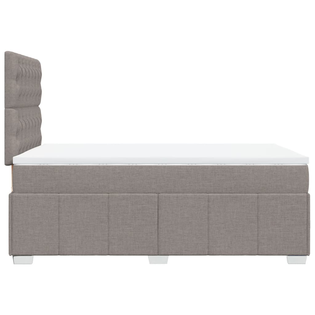 Boxspringbett mit Matratze Taupe 120x200 cm Stoff