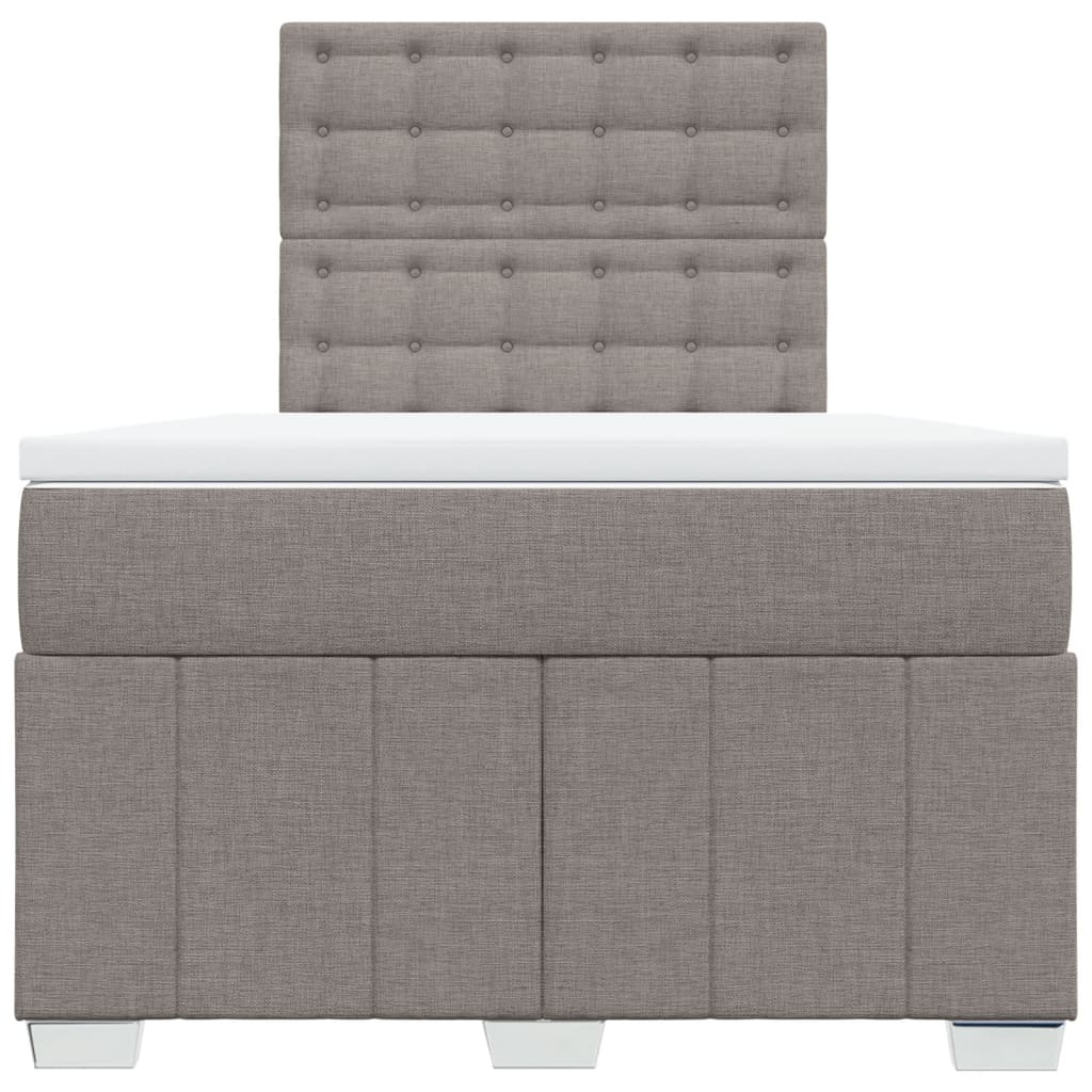 Boxspringbett mit Matratze Taupe 120x200 cm Stoff