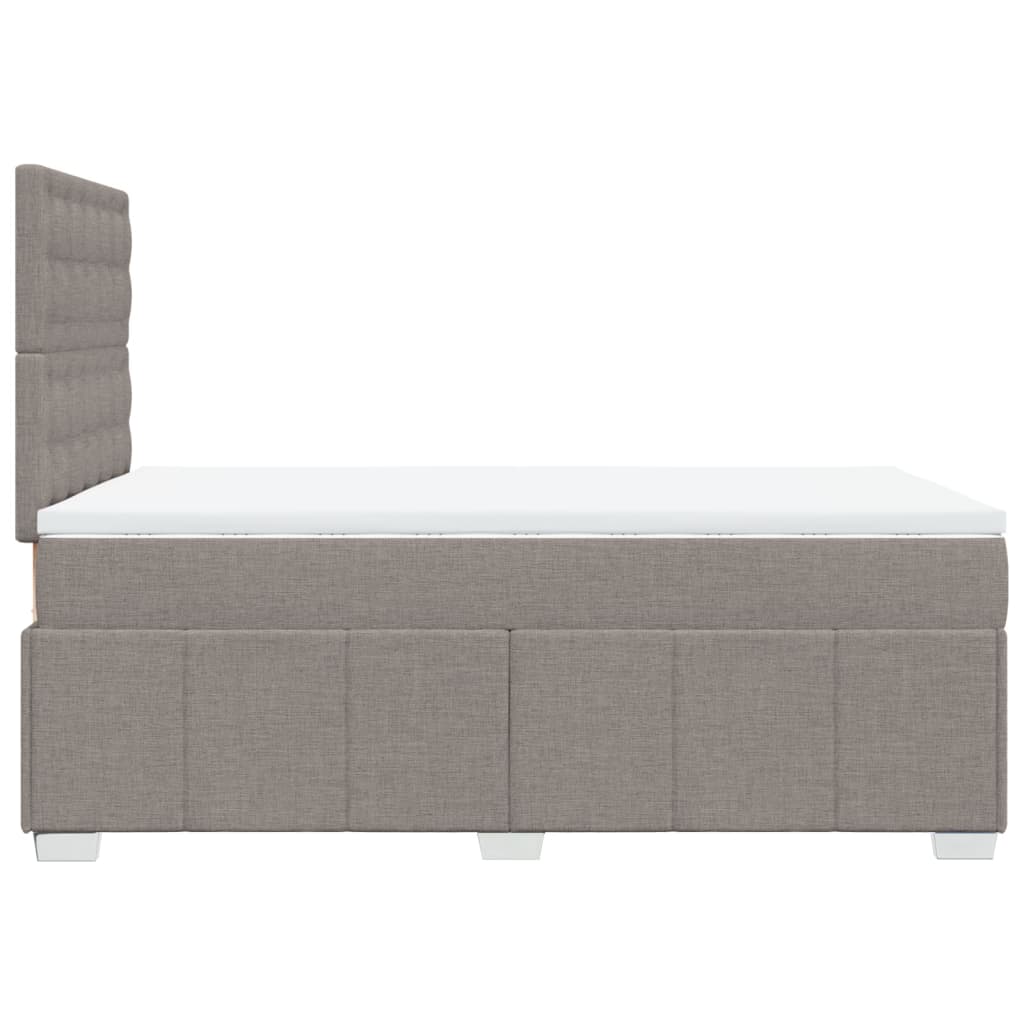Boxspringbett mit Matratze Taupe 120x200 cm Stoff