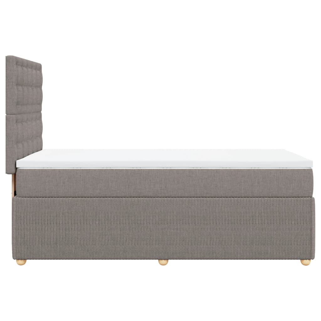 Boxspringbett mit Matratze Taupe 80x200 cm Stoff