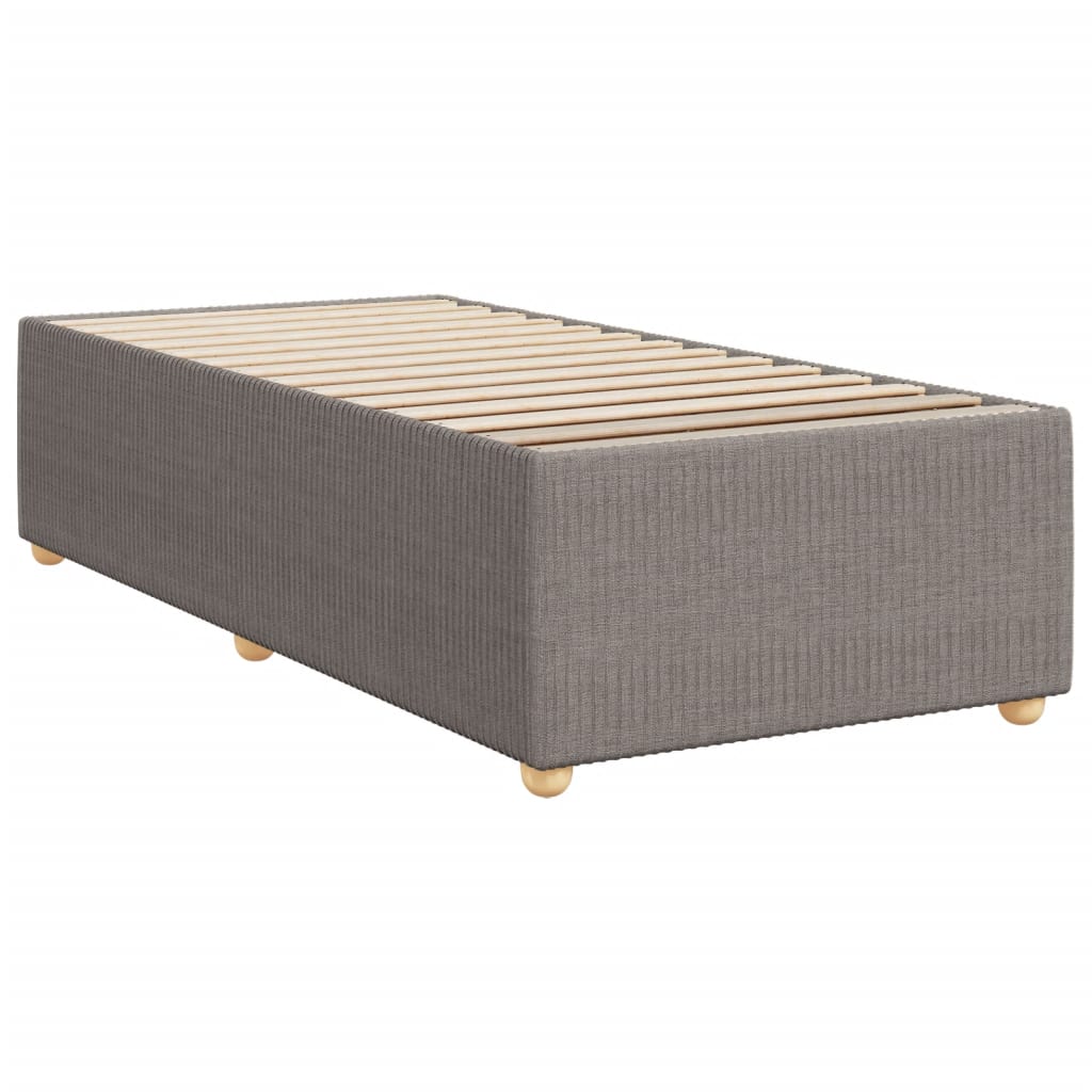 Boxspringbett mit Matratze Taupe 80x200 cm Stoff