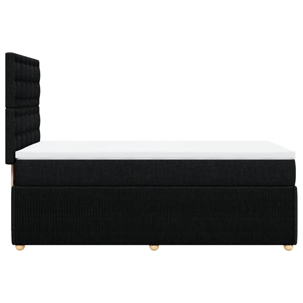 Boxspringbett mit Matratze Schwarz 90x190 cm Stoff