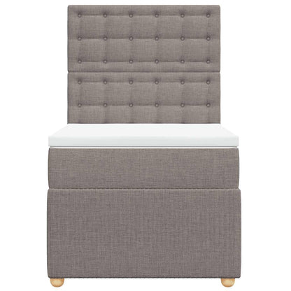 Boxspringbett mit Matratze Taupe 100x200 cm Stoff