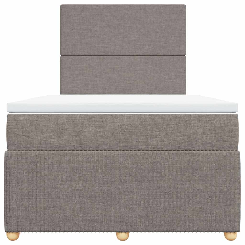Boxspringbett mit Matratze Taupe 120x190 cm Stoff