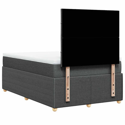 Boxspringbett mit Matratze Dunkelgrau 120x190 cm Stoff