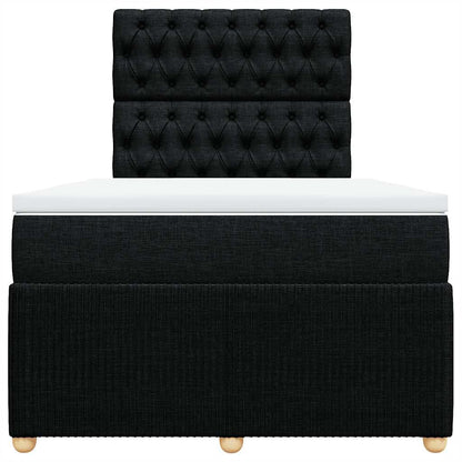 Boxspringbett mit Matratze Schwarz 120x190 cm Stoff