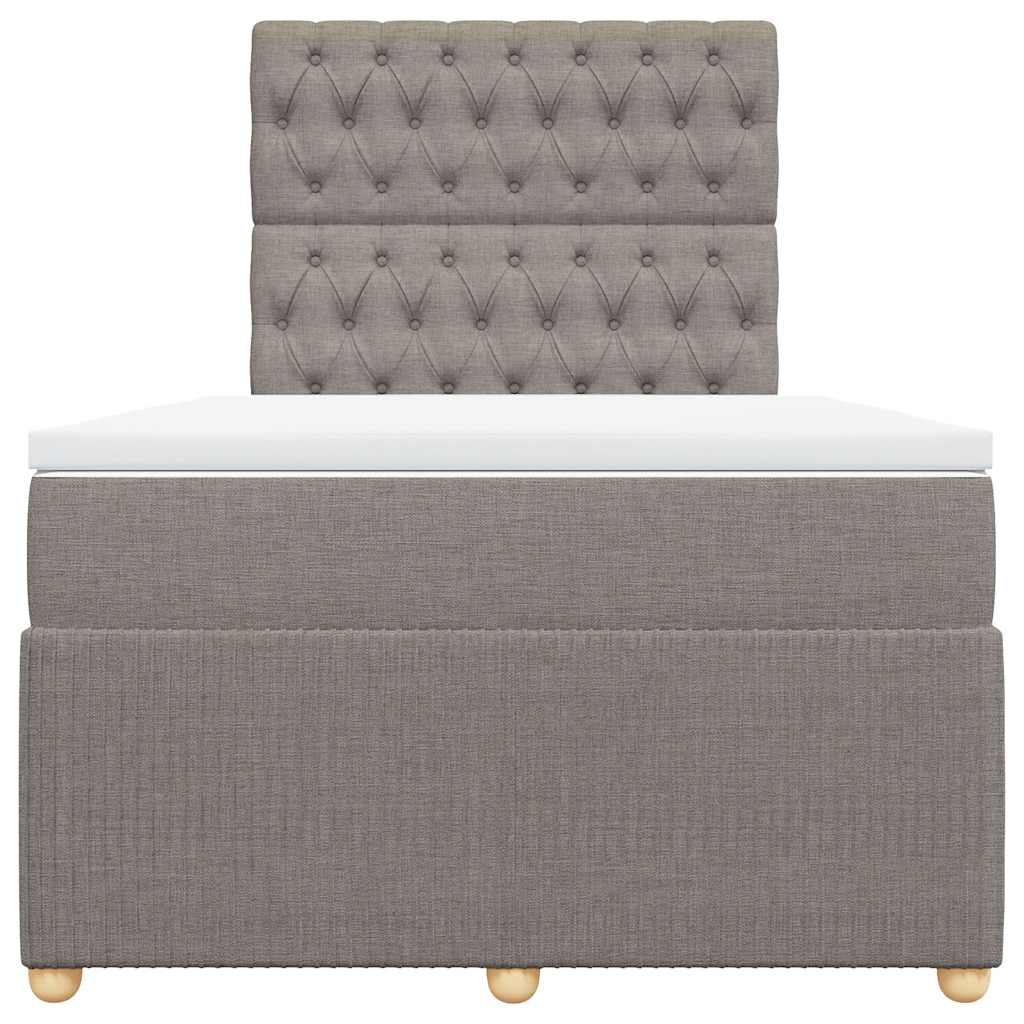 Boxspringbett mit Matratze Taupe 120x190 cm Stoff