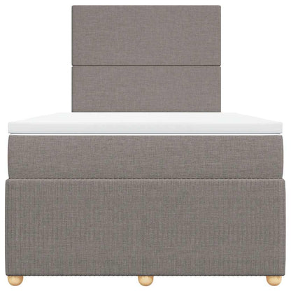 Boxspringbett mit Matratze Taupe 120x200 cm Stoff