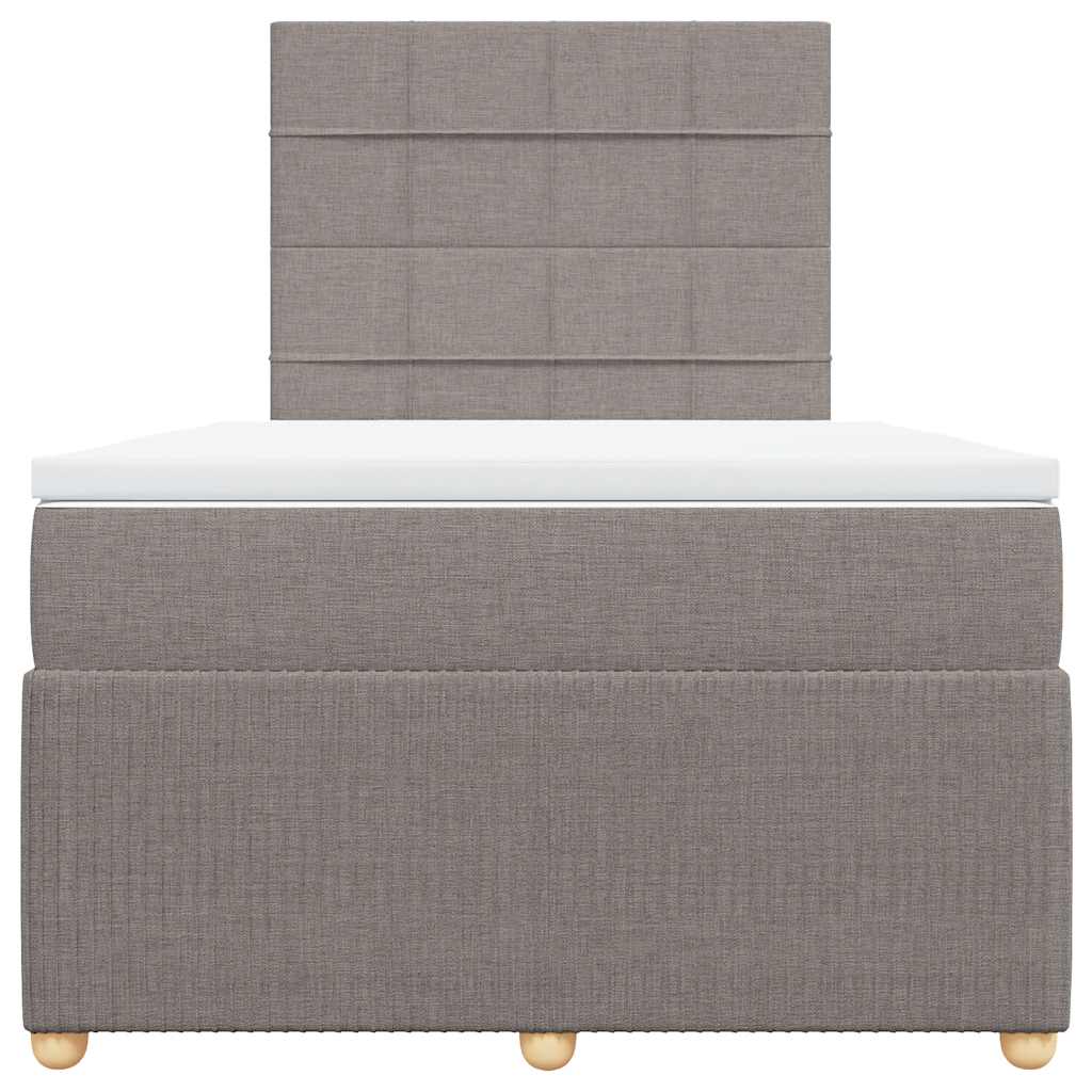 Boxspringbett mit Matratze Taupe 120x200 cm Stoff