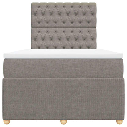 Boxspringbett mit Matratze Taupe 120x200 cm Stoff