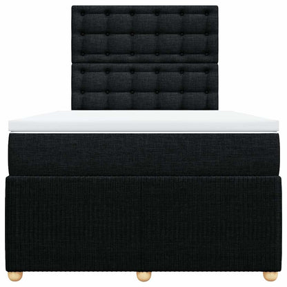 Boxspringbett mit Matratze Schwarz 120x200 cm Stoff
