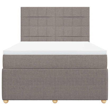 Boxspringbett mit Matratze Taupe 140x190 cm Stoff