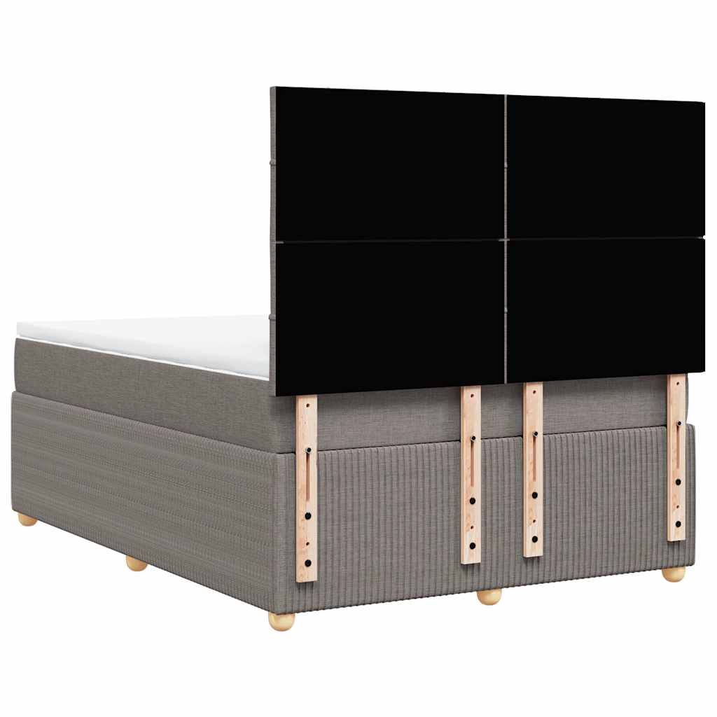 Boxspringbett mit Matratze Taupe 140x190 cm Stoff