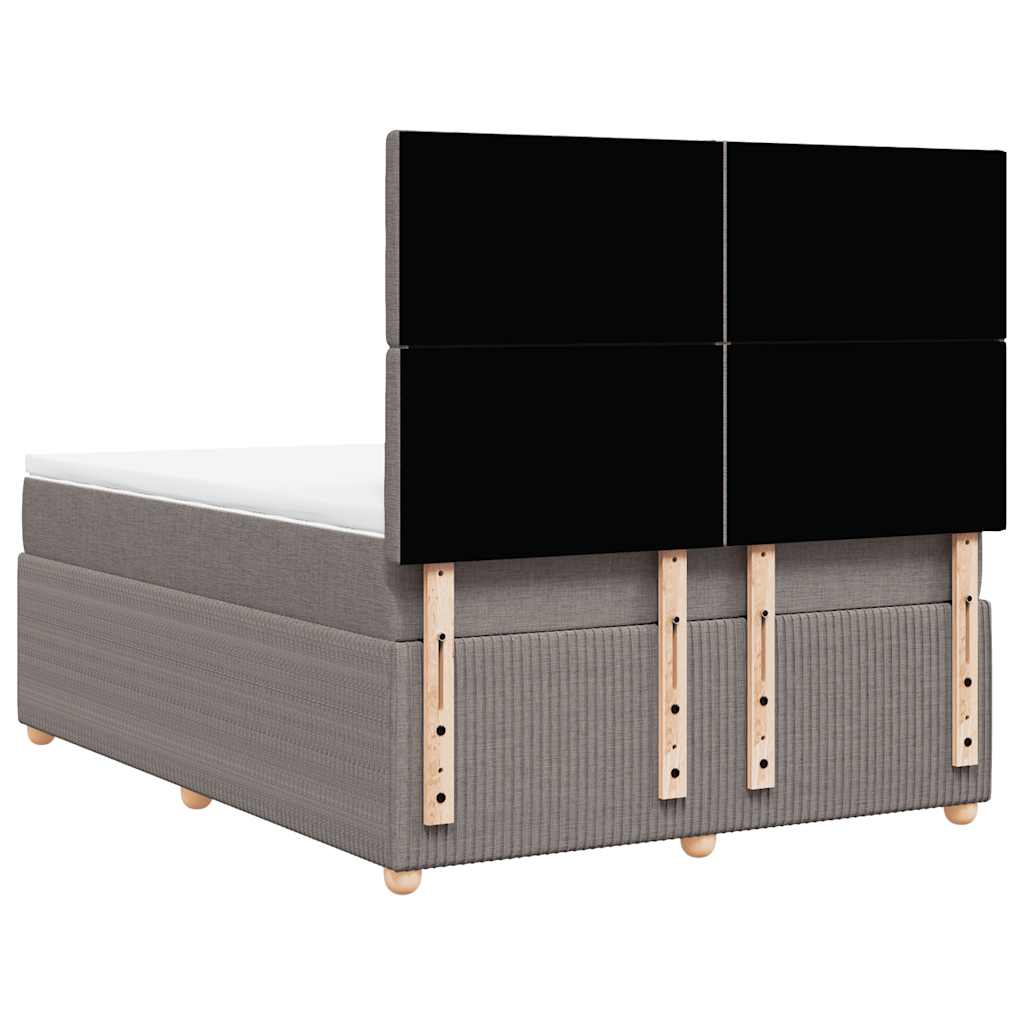 Boxspringbett mit Matratze Taupe 140x190 cm Stoff