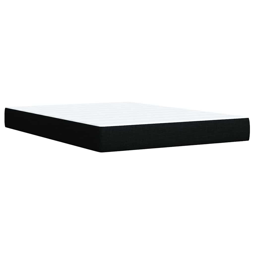 Box spring bed with mattress black 160x200 cm fabric