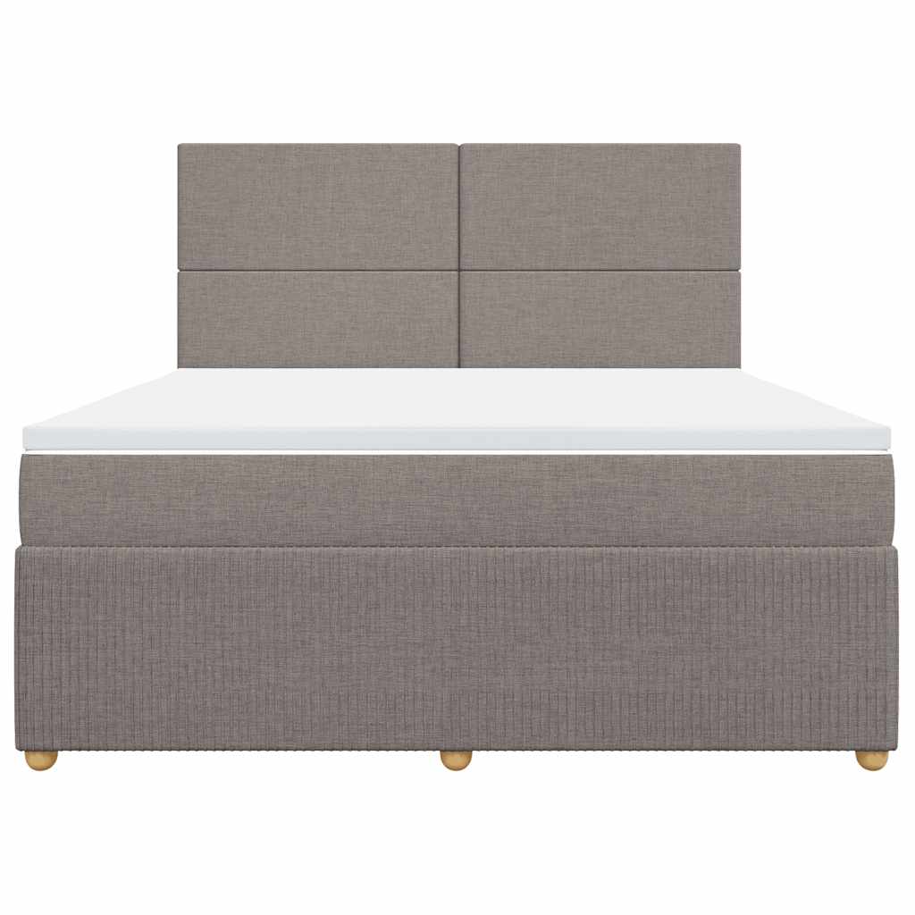 Boxspringbett mit Matratze Taupe 180x200 cm Stoff