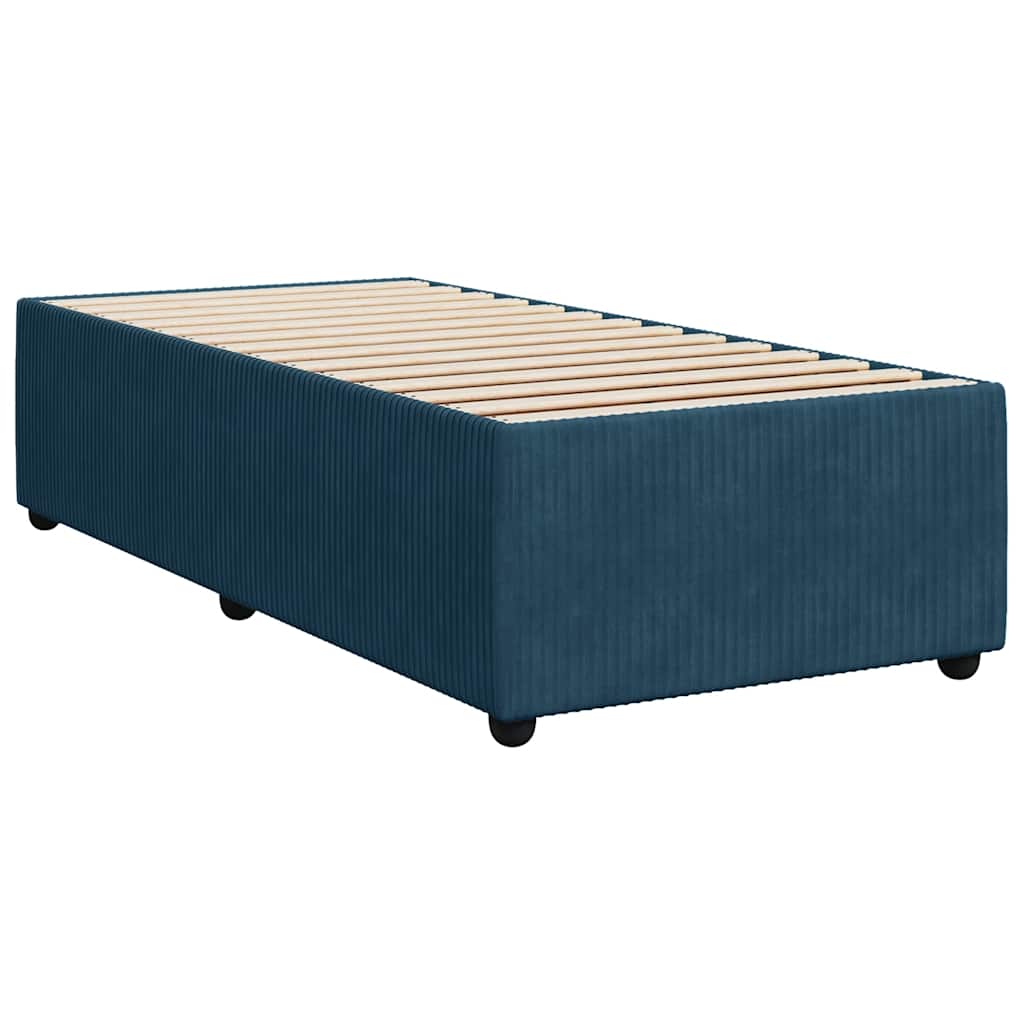 Boxspringbett mit Matratze Dunkelblau 100x200 cm Samt