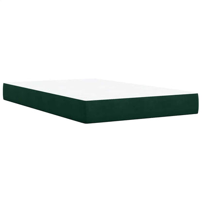 Boxspringbett mit Matratze Dunkelgrün 120x190 cm Samt