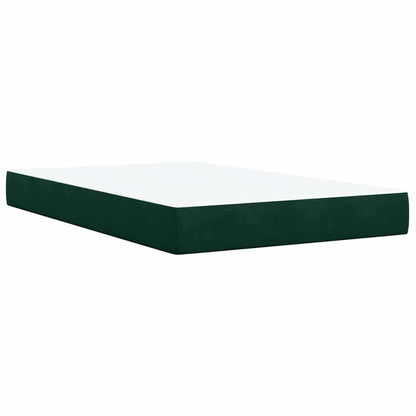 Boxspringbett mit Matratze Dunkelgrün 120x200 cm Samt