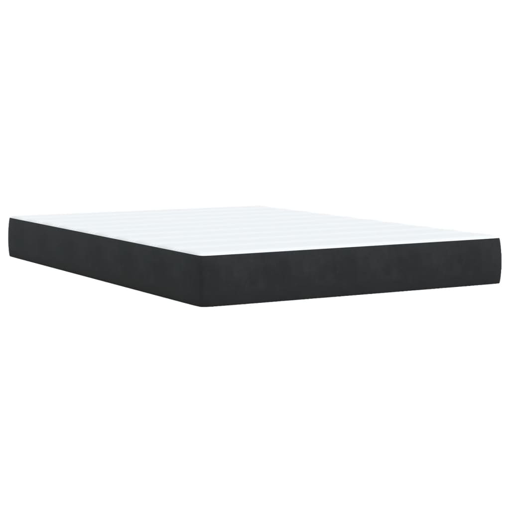 Box spring bed with mattress black 160x200 cm velvet