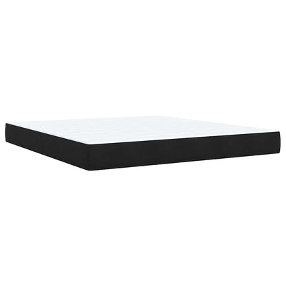 Boxspringbett mit Matratze Schwarz 180x200 cm Samt