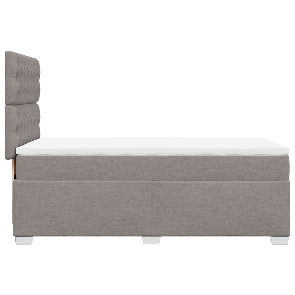 Boxspringbett mit Matratze Taupe 80x200 cm Stoff